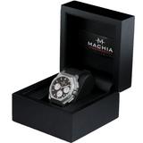 MACHIA Chronograph Uhr Herrenuhr Design Germany Edelstahl Saphir Panda dial menswatch streetwear watch